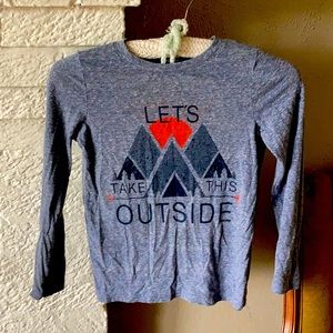 Boys size 7 blue/grey long sleeve T-shirt.